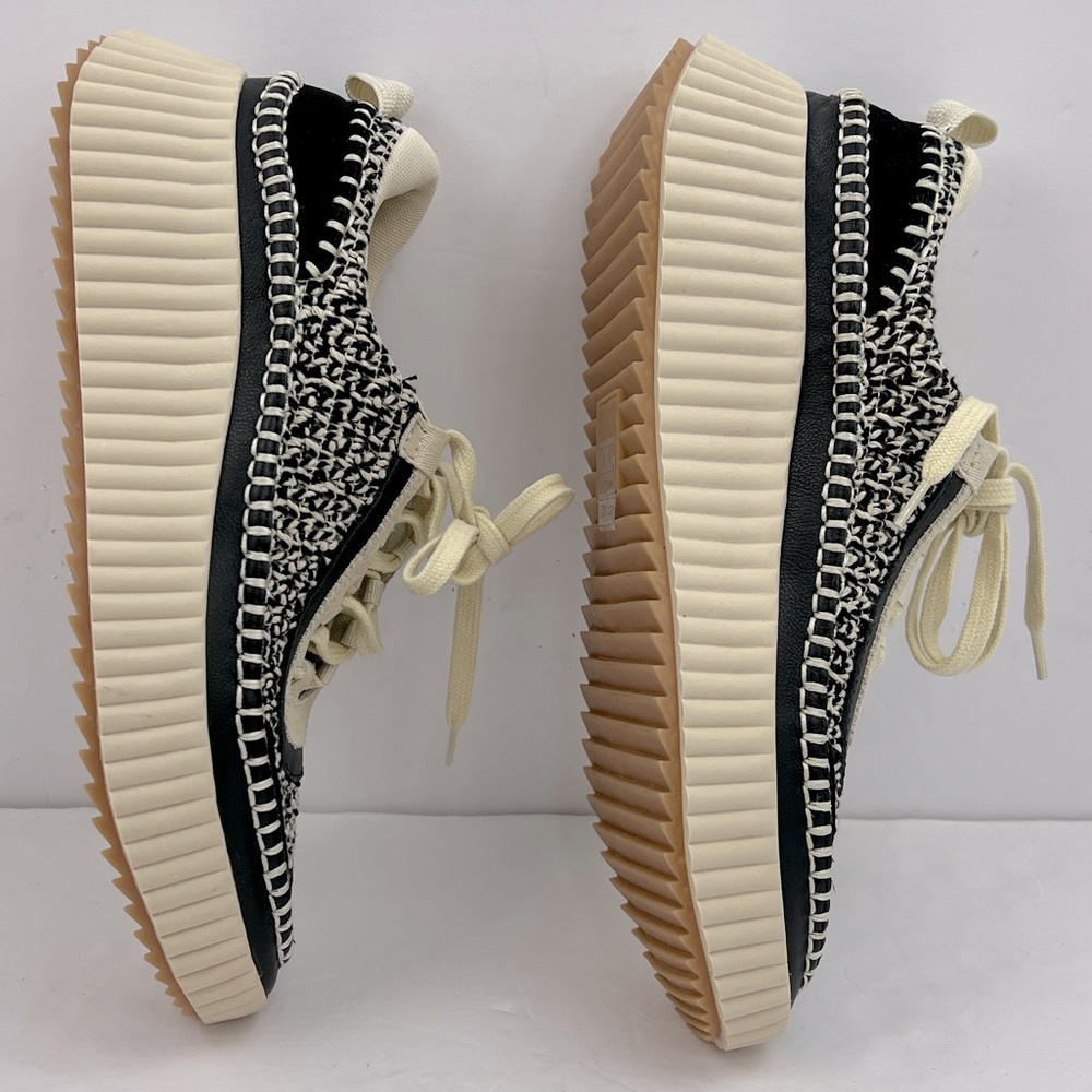 DOLCE VITA, CREAM & BLACK WOVEN KNIT SNEAKERS/ WALKING SHOES, WOMEN’S SIZE 9.5 - Picture 8 of 16